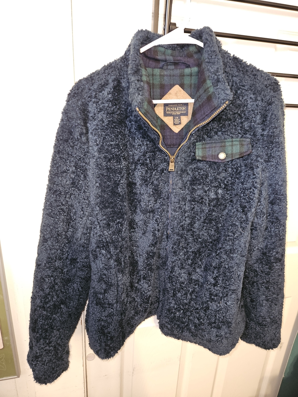 Pendleton Women’s Navy Sherpa Zip-Up Jacket